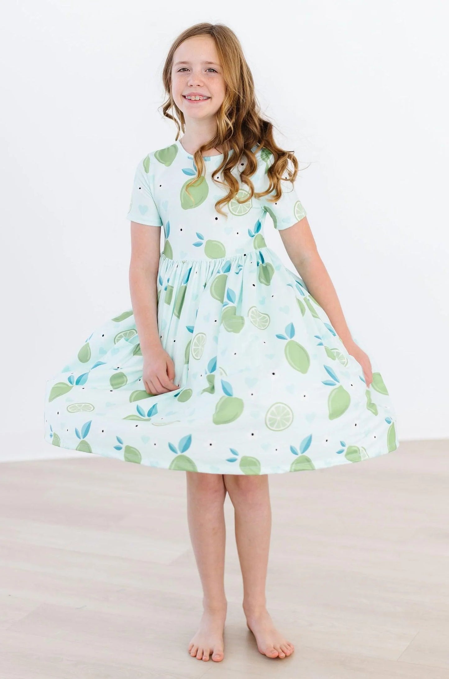 Key Lime Cutie Pocket Twirl Dress by Mila & Rose