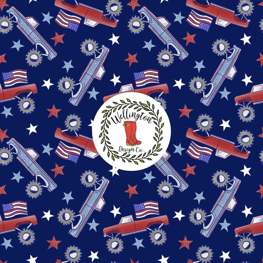 Americana Trucks Infant Romper by TwoCan