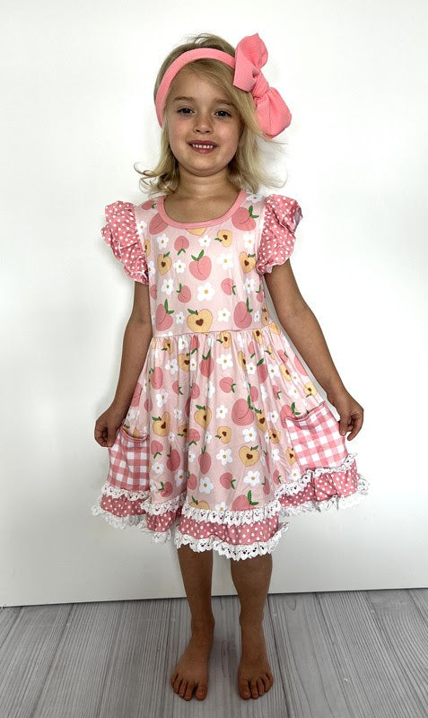 Peach Blossom Dress by Clover Cottage