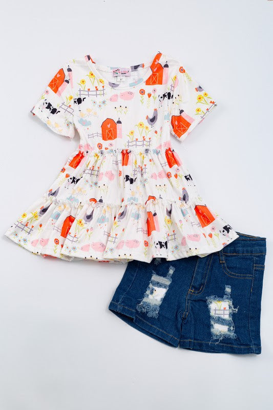 Spring Farm Short Set by Clover Cottage