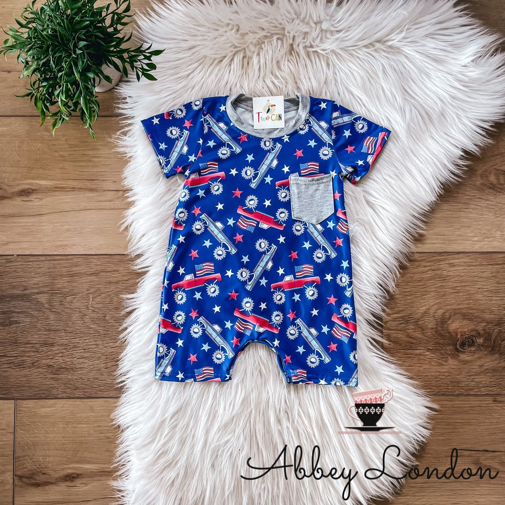Americana Trucks Infant Romper by TwoCan