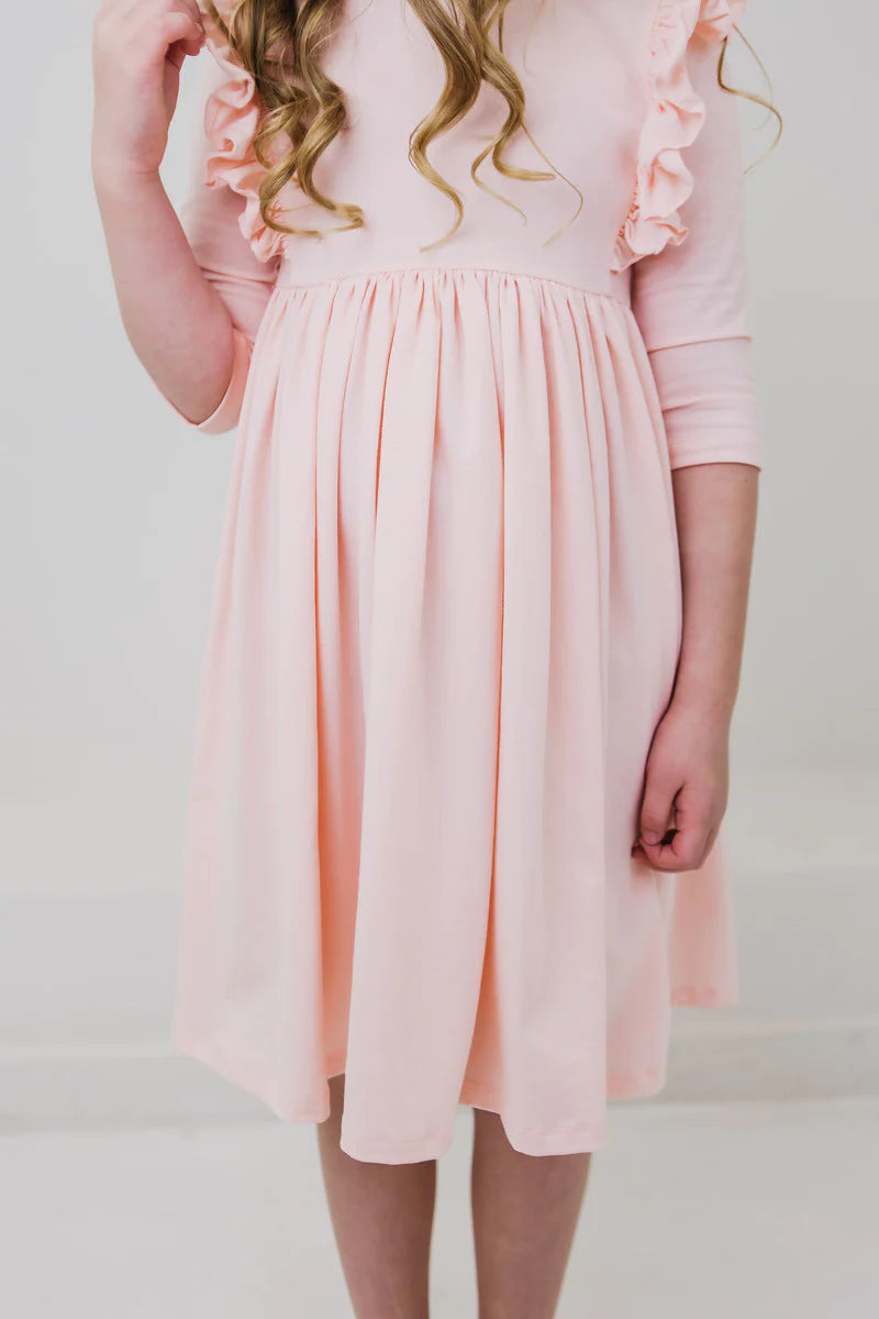 Petal Pink Ruffle Twirl Dress by Mila & Rose