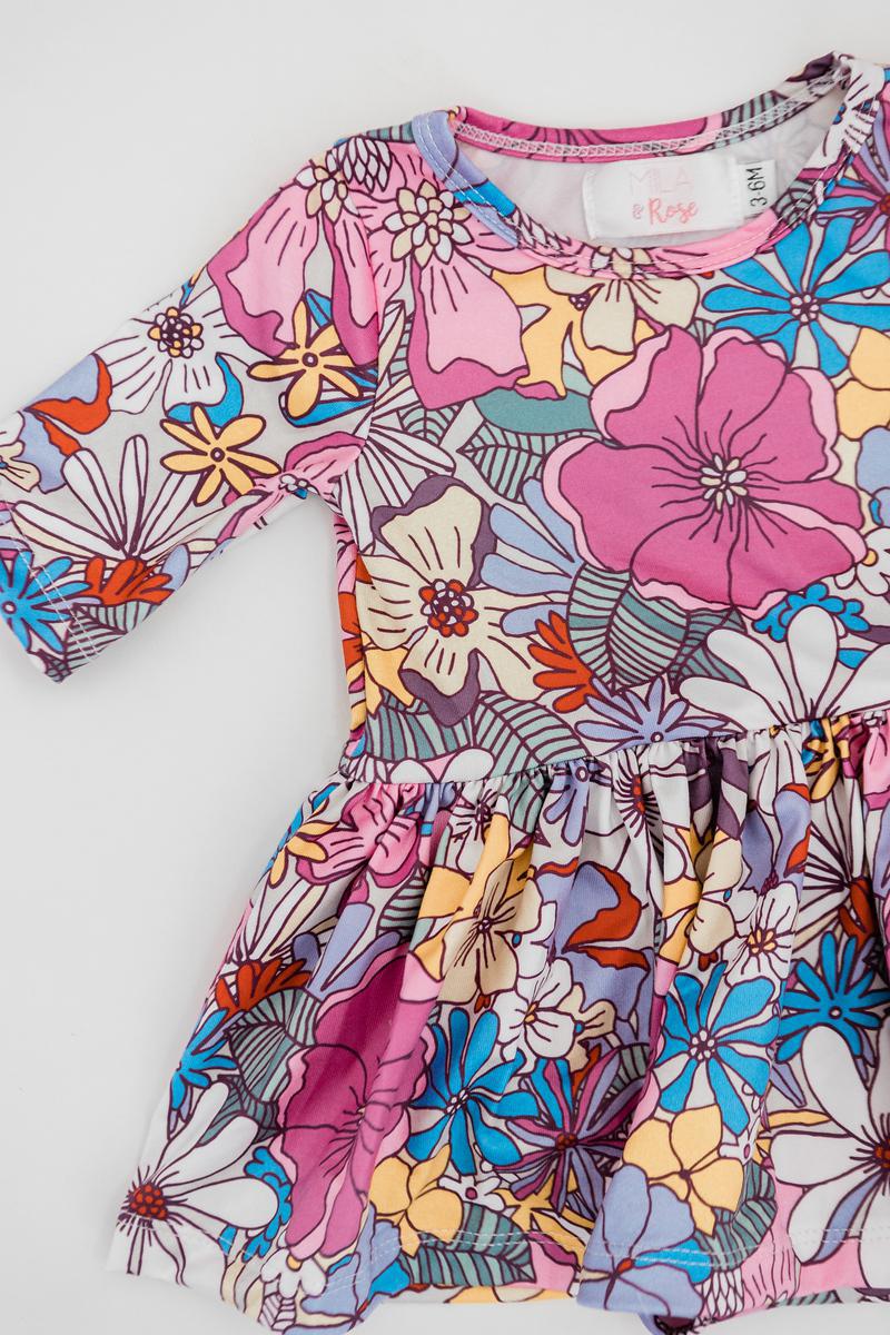 Mauve What’s Up Buttercup Twirl Bodysuit by Mila & Rose