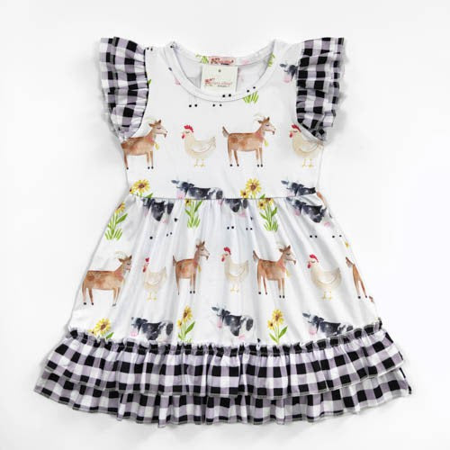 Farm Plaid Dress by Clover Cottage