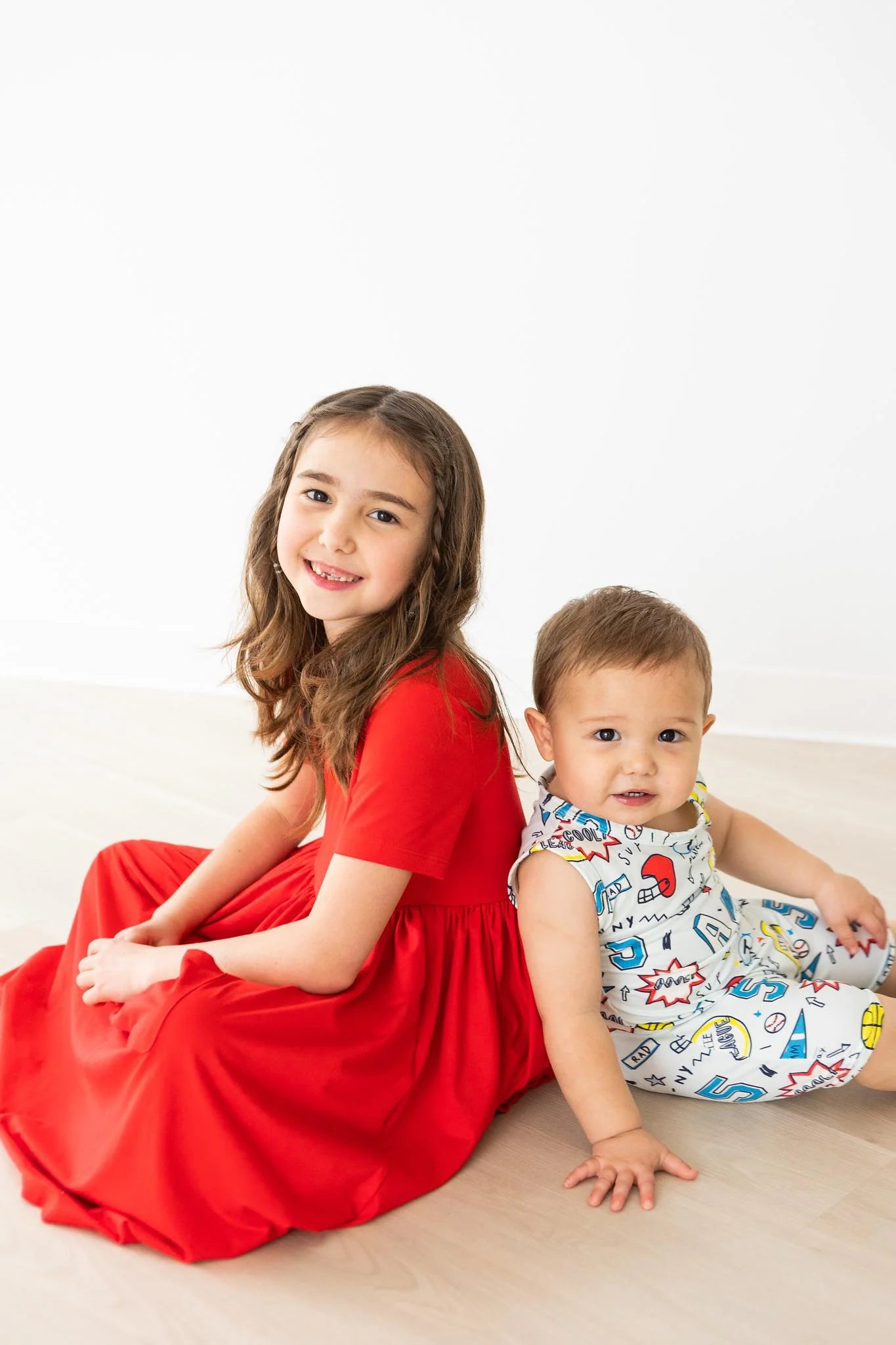 Red Pocket Twirl Dress by Mila & Rose