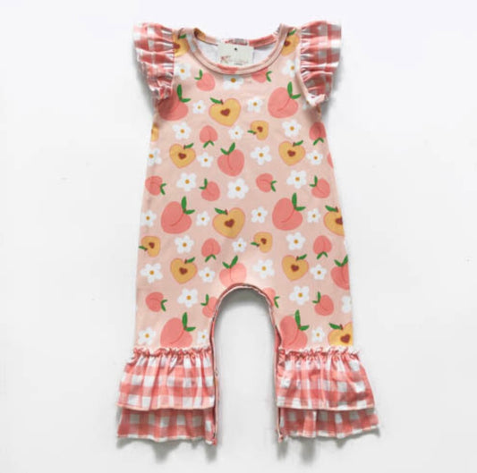 Peach Blossom Infant Romper by Clover Cottage