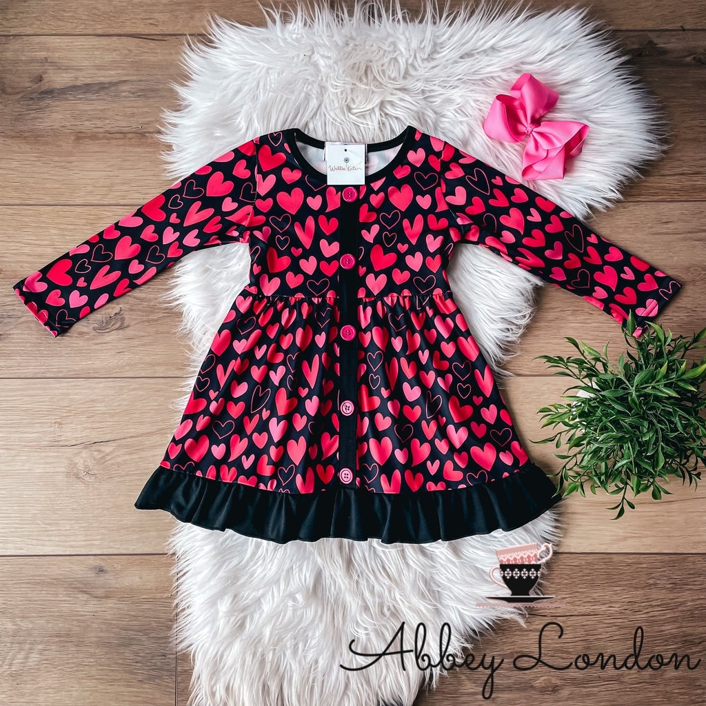 Edges of My Heart Dress by Wellie Kate