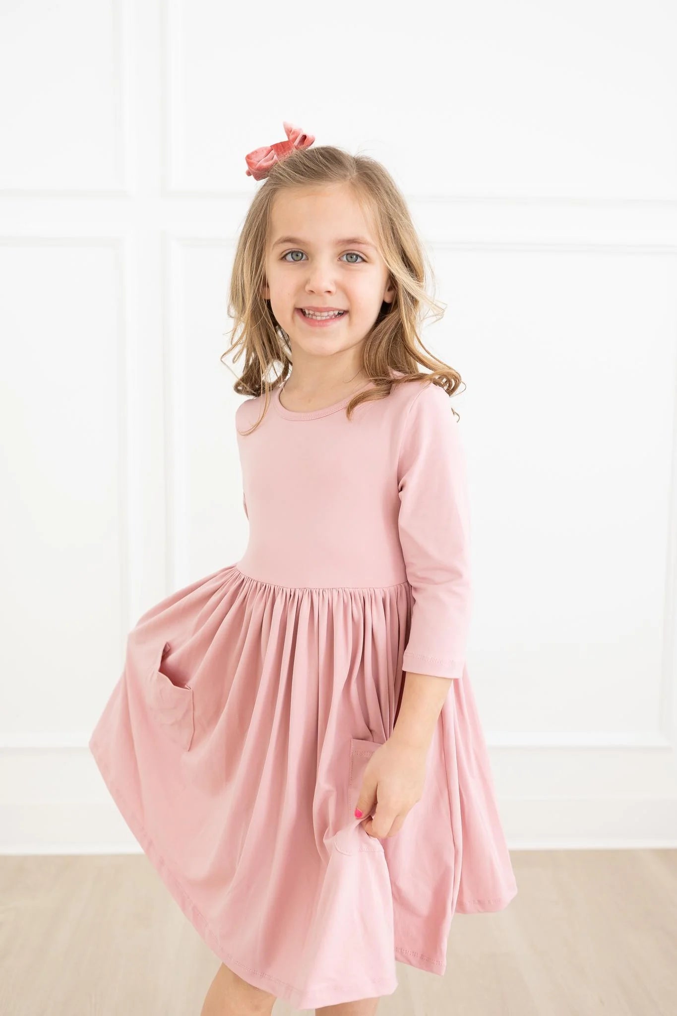 Vintage Pink Pocket Twirl Dress by Mila & Rose