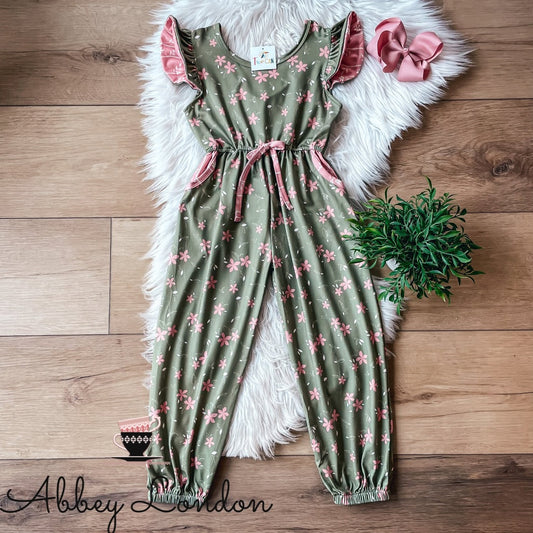 (Preorder) Pink & Green Floral Jumpsuit by TwoCan