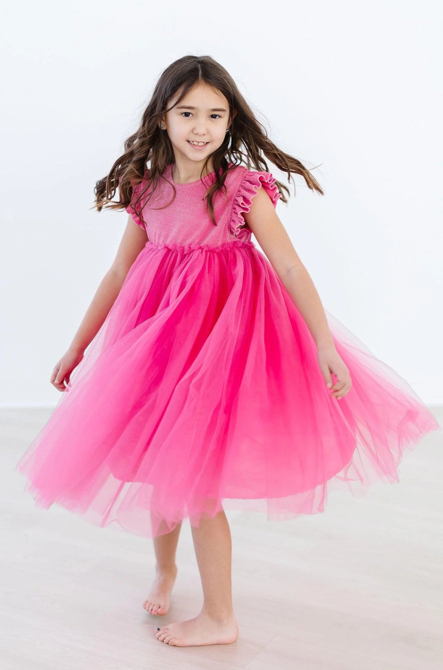 Hot Pink Shimmer Tutu Dress by Mila & Rose