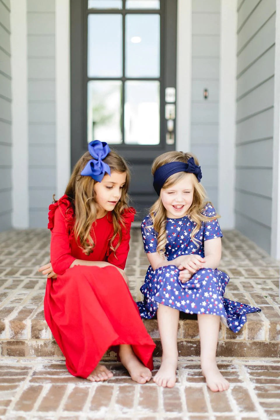Red Ruffle Twirl Dress by Mila & Rose