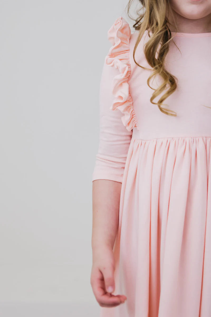 Petal Pink Ruffle Twirl Dress by Mila & Rose