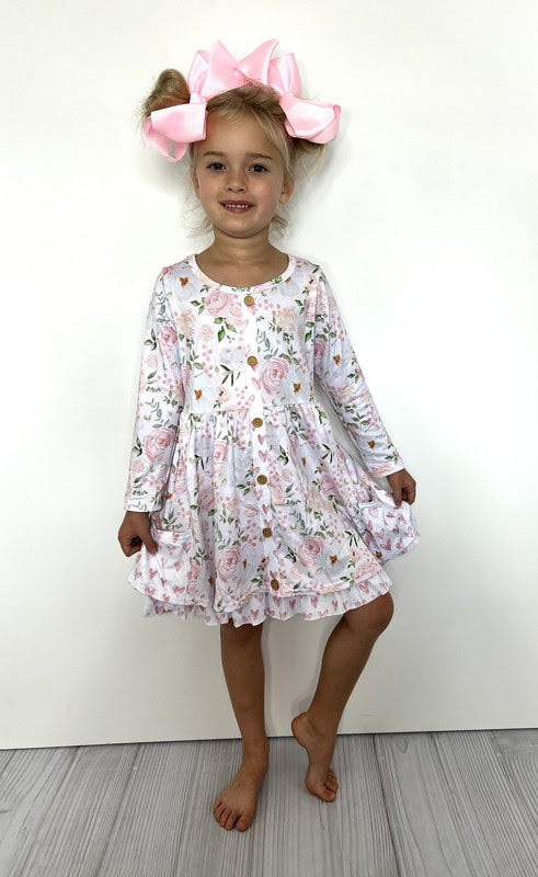 Blooming Hearts Dress by Clover Cottage