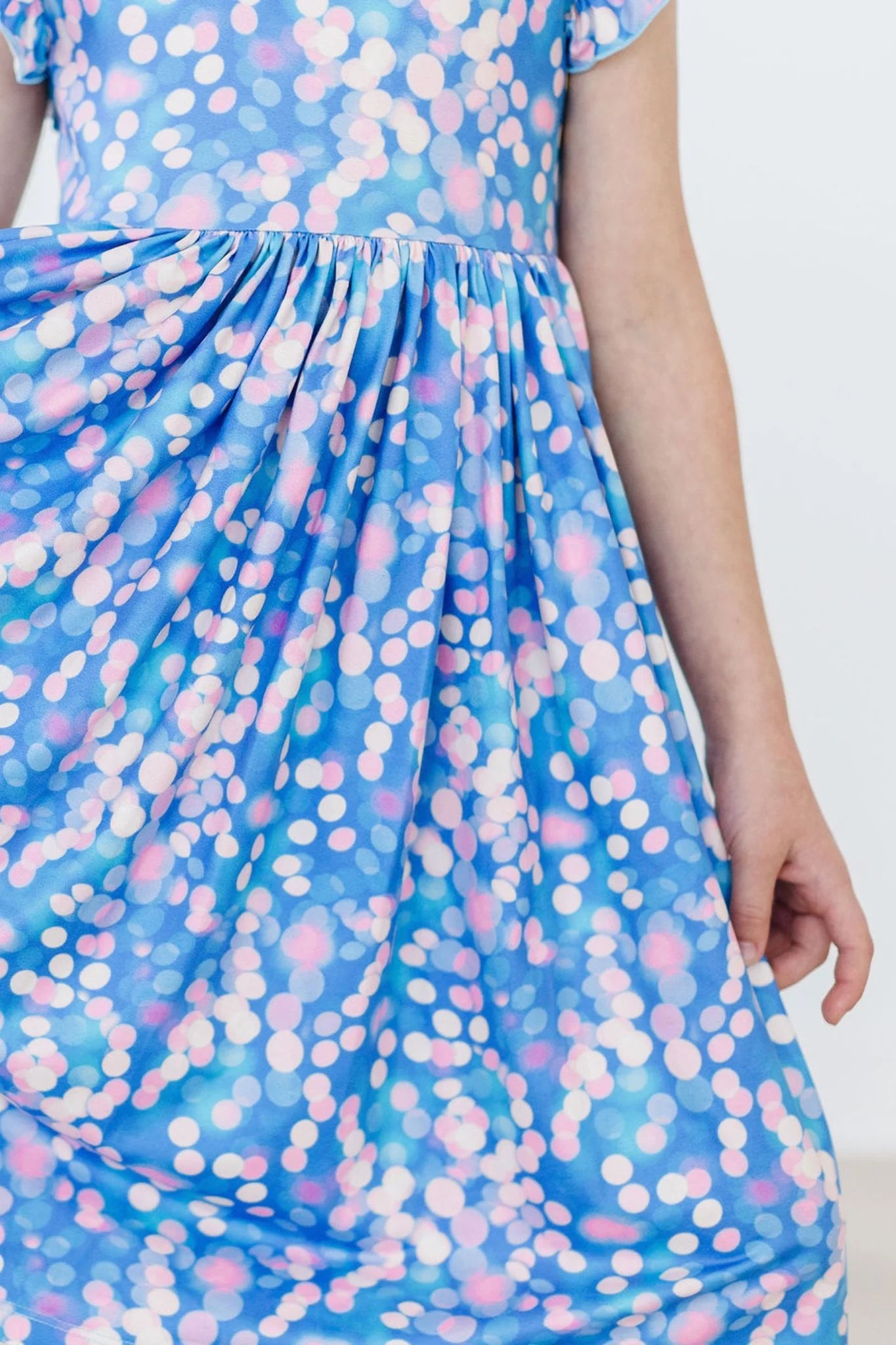 Shimmer & Shine Flutter Sleeve Twirl Dress by Mila & Rose