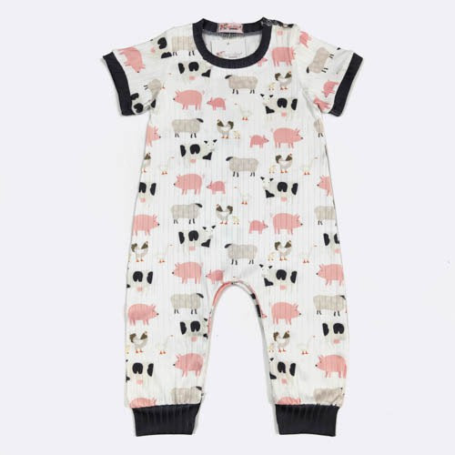 Down on the Farm Infant Romper by Clover Cottage