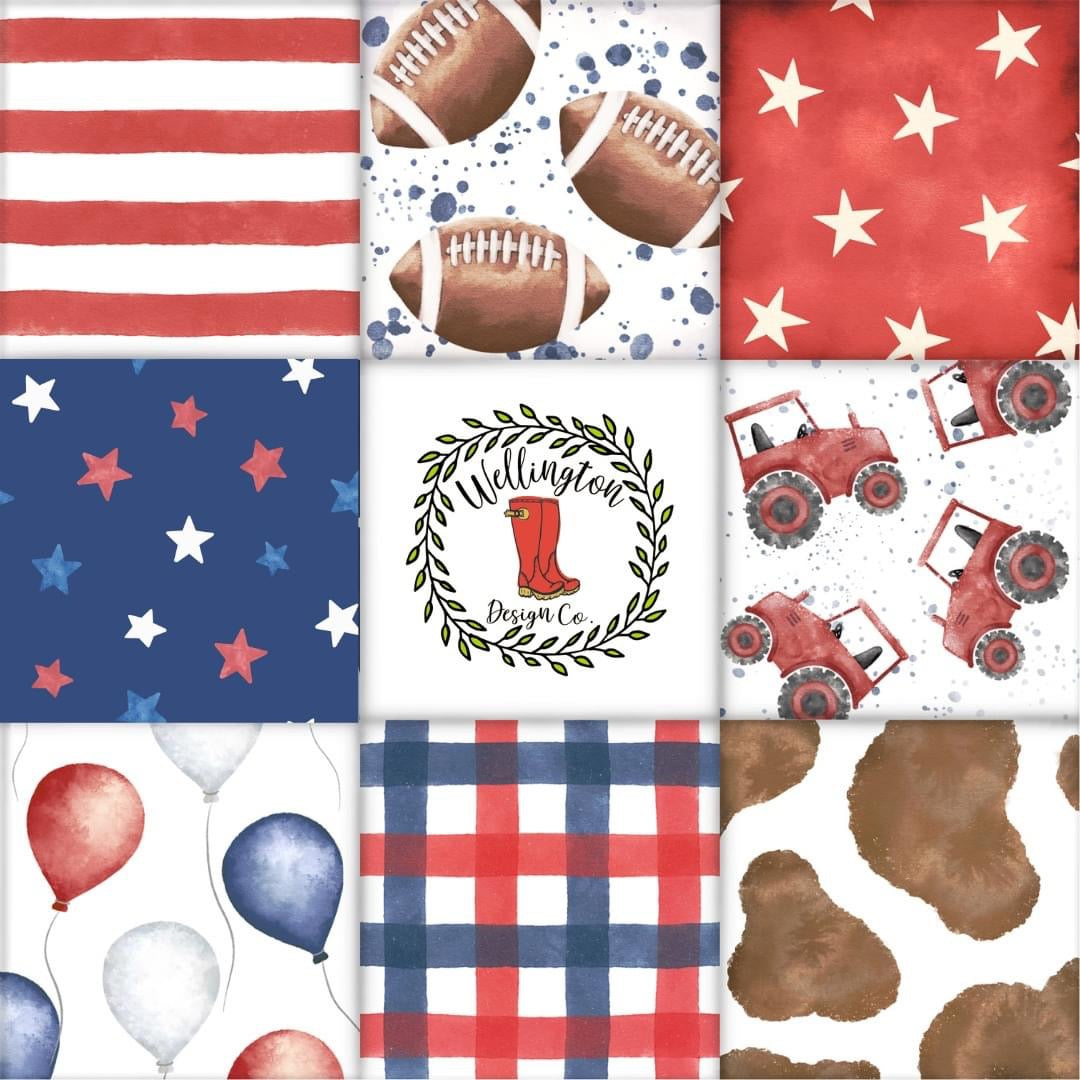 Patriotic Patchwork Short Set by TwoCan