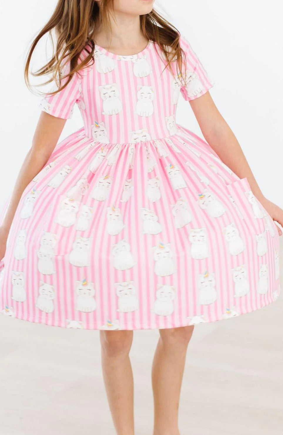 Kittycorn Pocket Twirl Dress by Mila & Rose