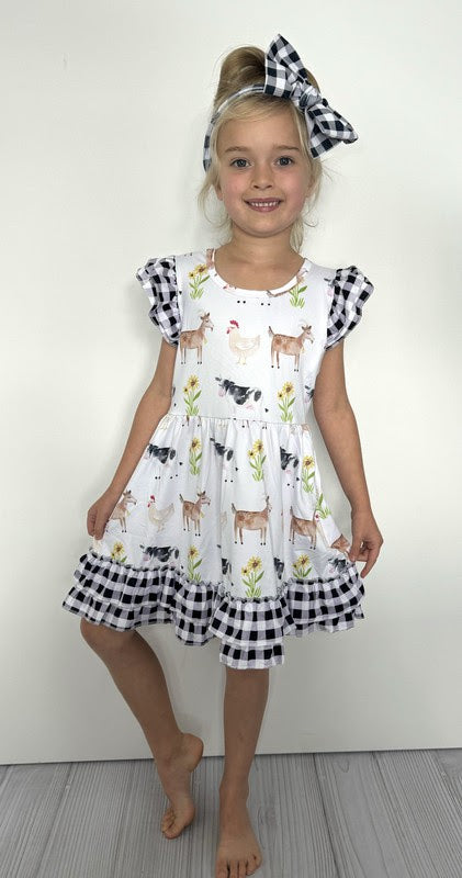 Farm Plaid Dress by Clover Cottage