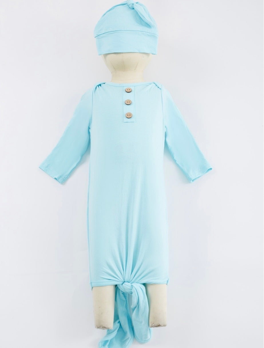 (NB to 6 mos) Bamboo Infant Gown by Clover Cottage