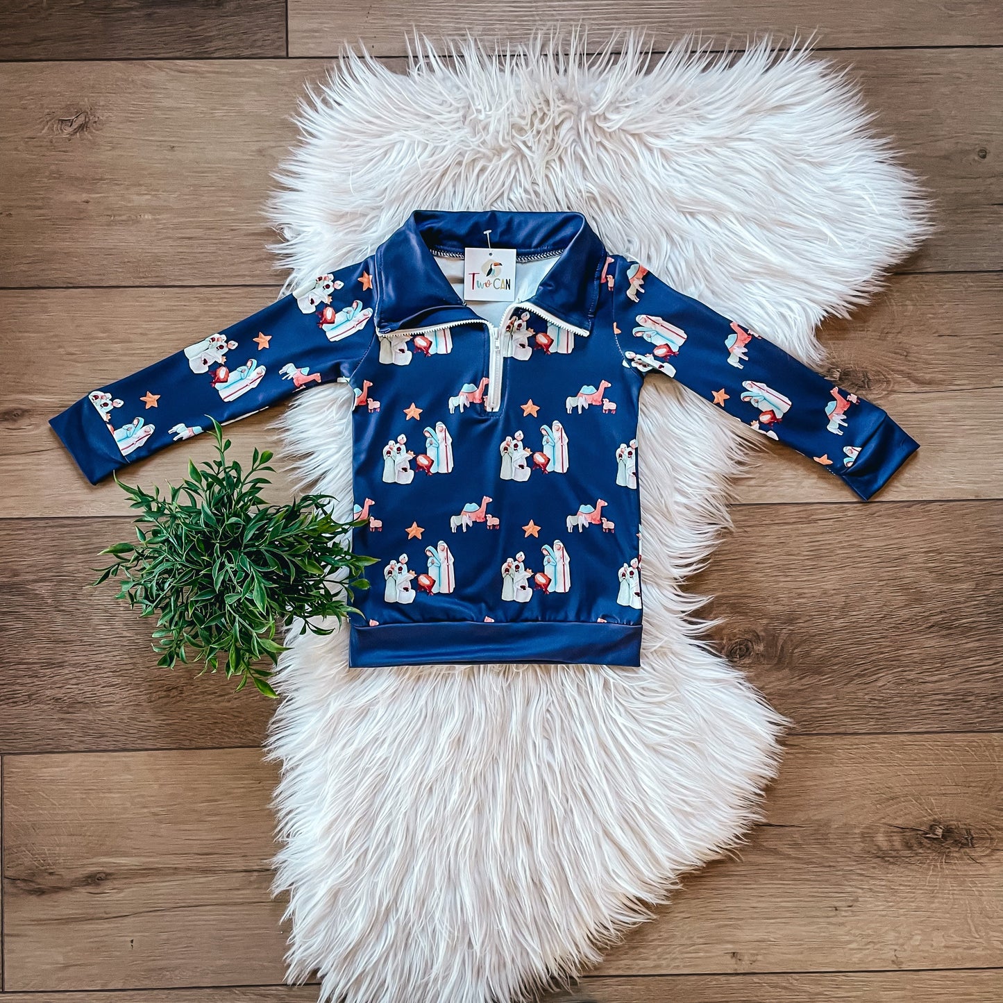 Christmas Nativity Quarter Zip Shirt by TwoCan