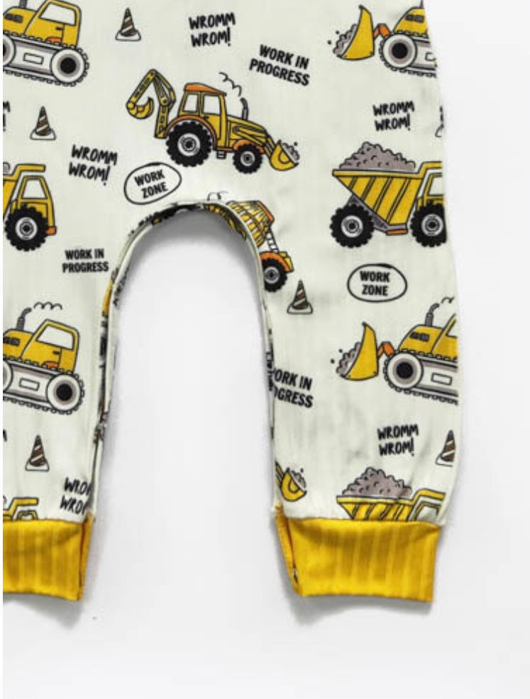 Work Zone Infant Romper by Clover Cottage