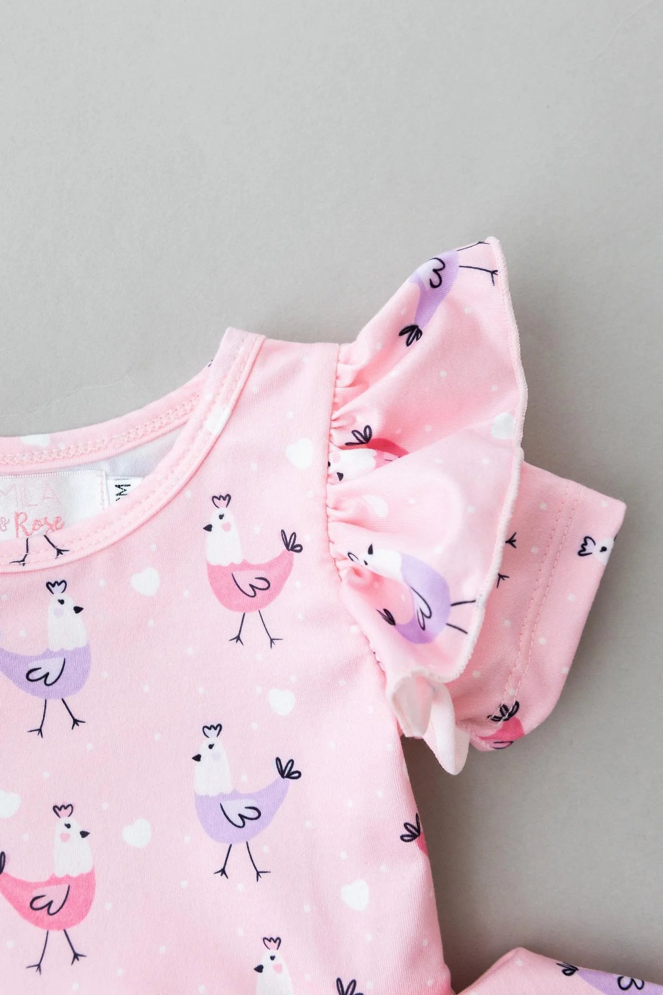 Pink Chicks Twirl Bodysuit by Mila & Rose