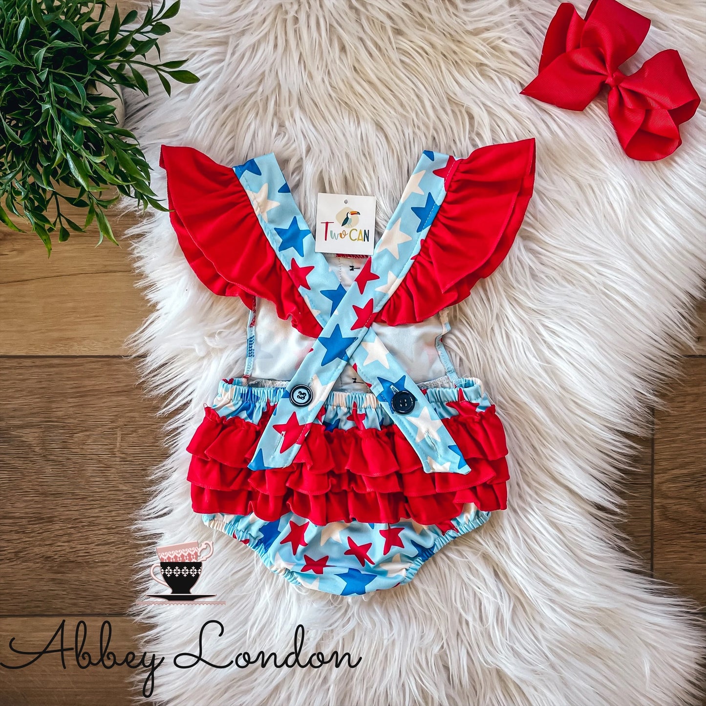 Americana Stars Infant Romper by TwoCan
