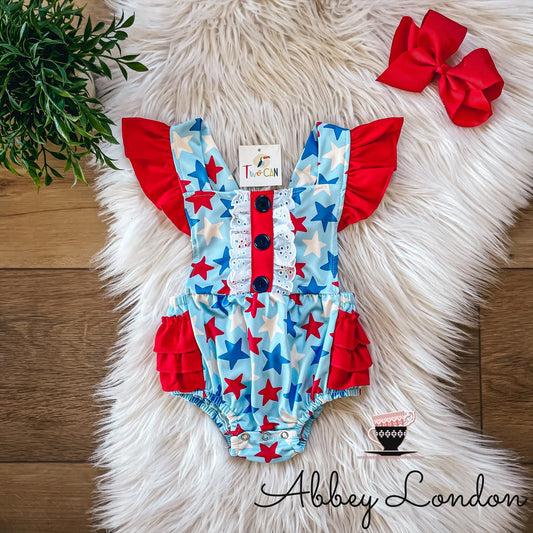 Americana Stars Infant Romper by TwoCan