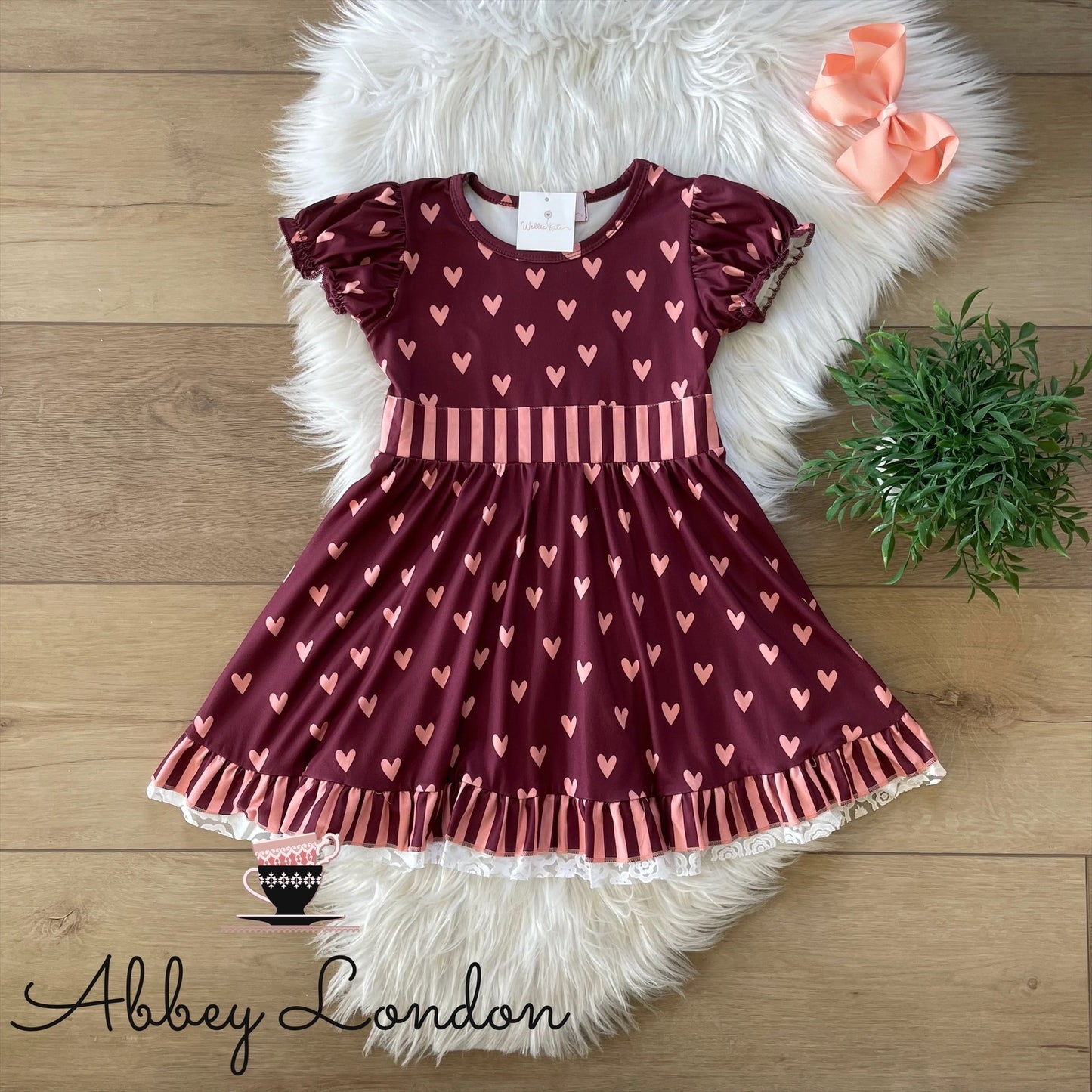 Valentine Short Sleeved Dress by TwoCan