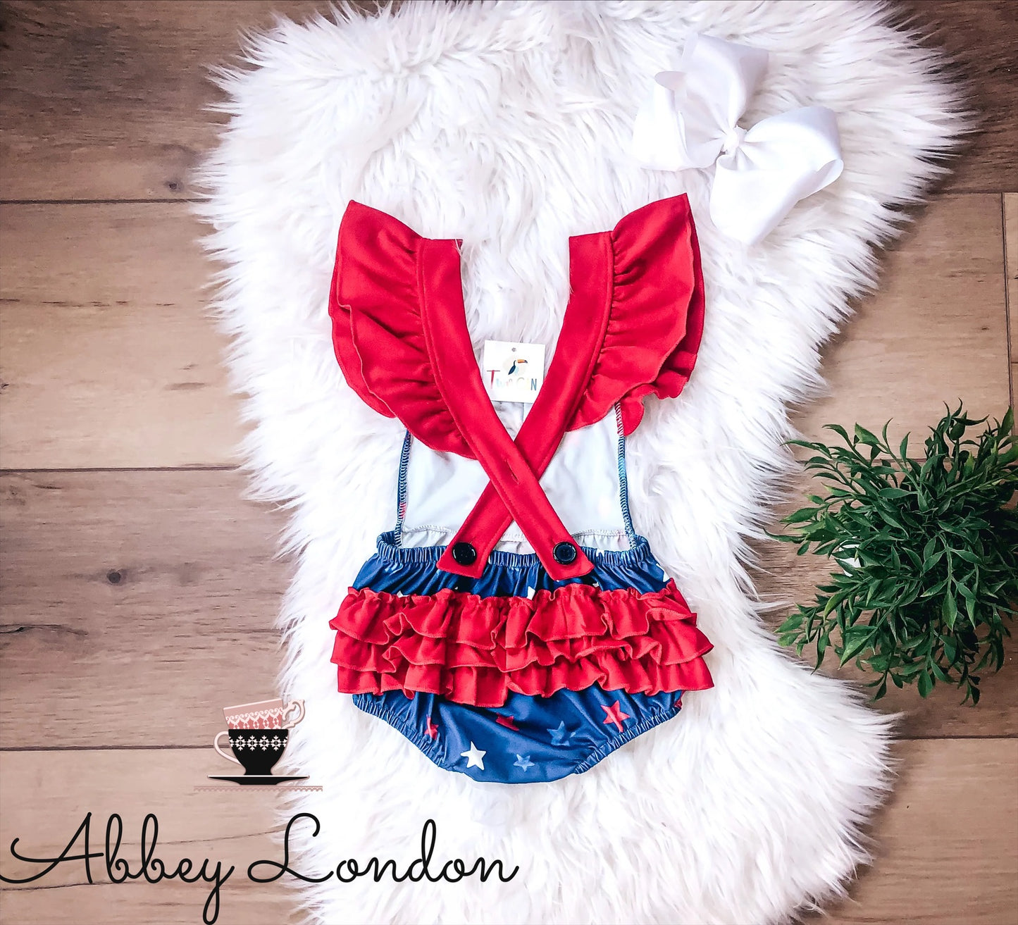 Americana Stars Bubble Romper by TwoCan