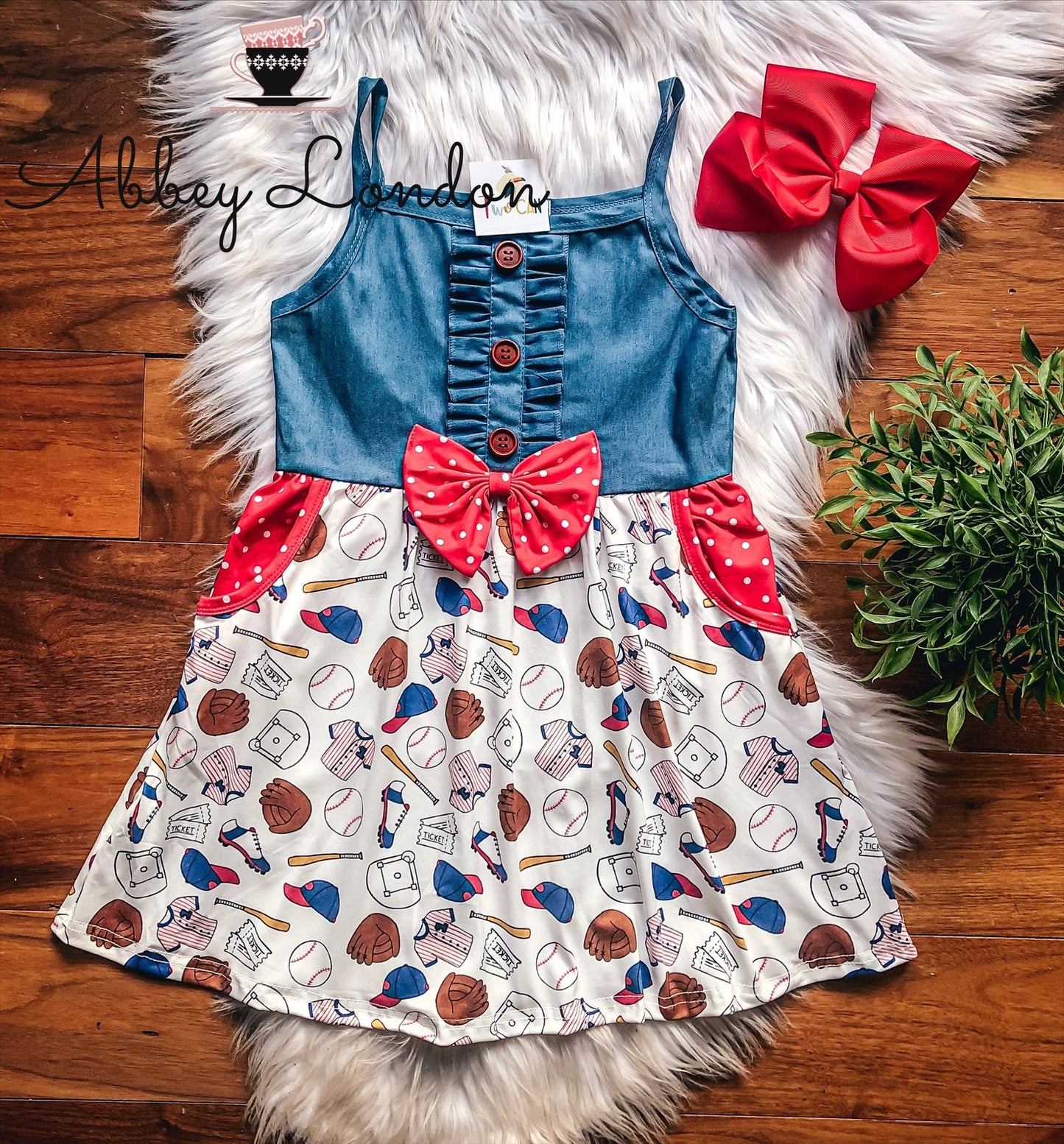 Baseball Doodles Dress by TwoCan