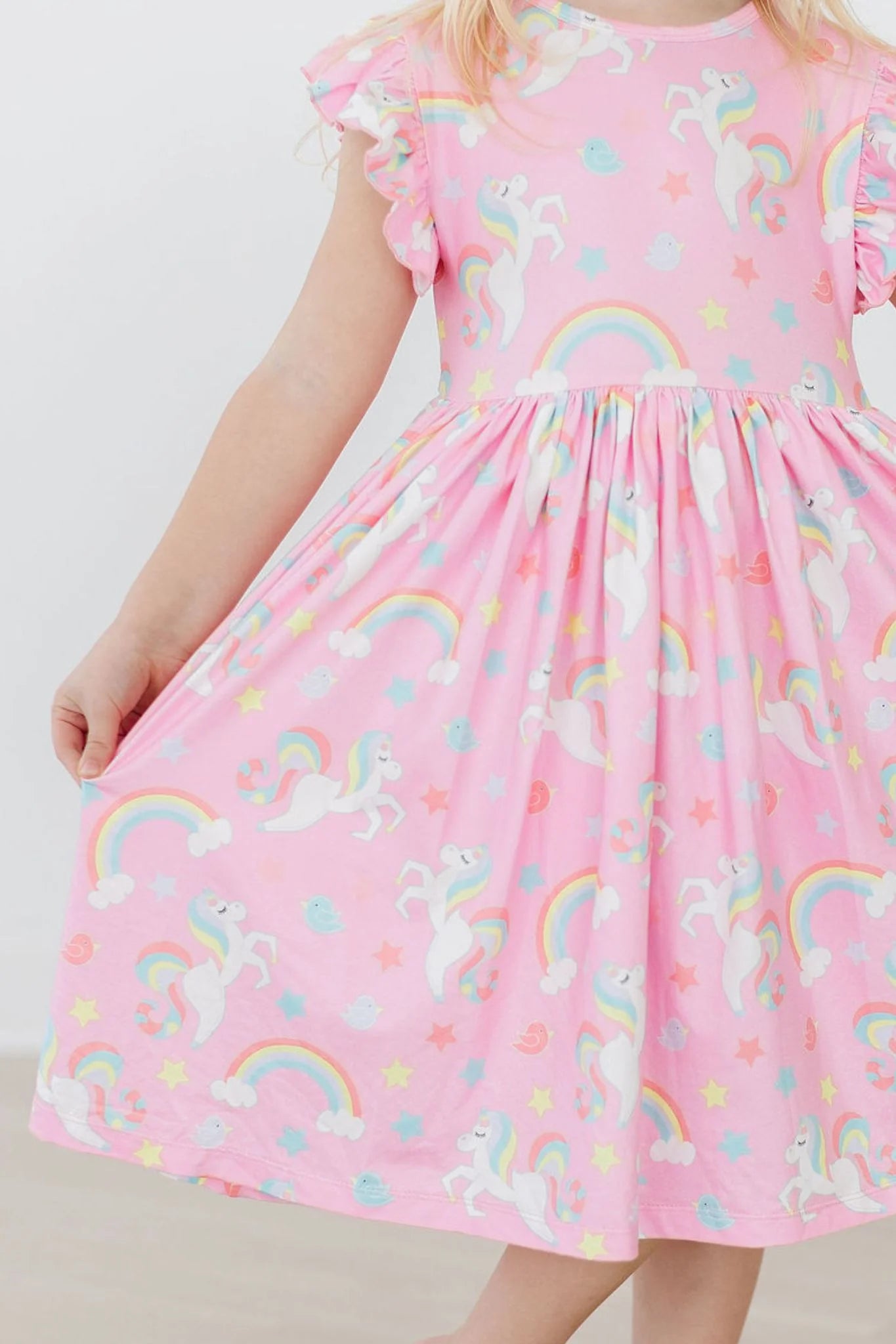 My Little Unicorn Flutter Sleeve Twirl Dress by Mila & Rose