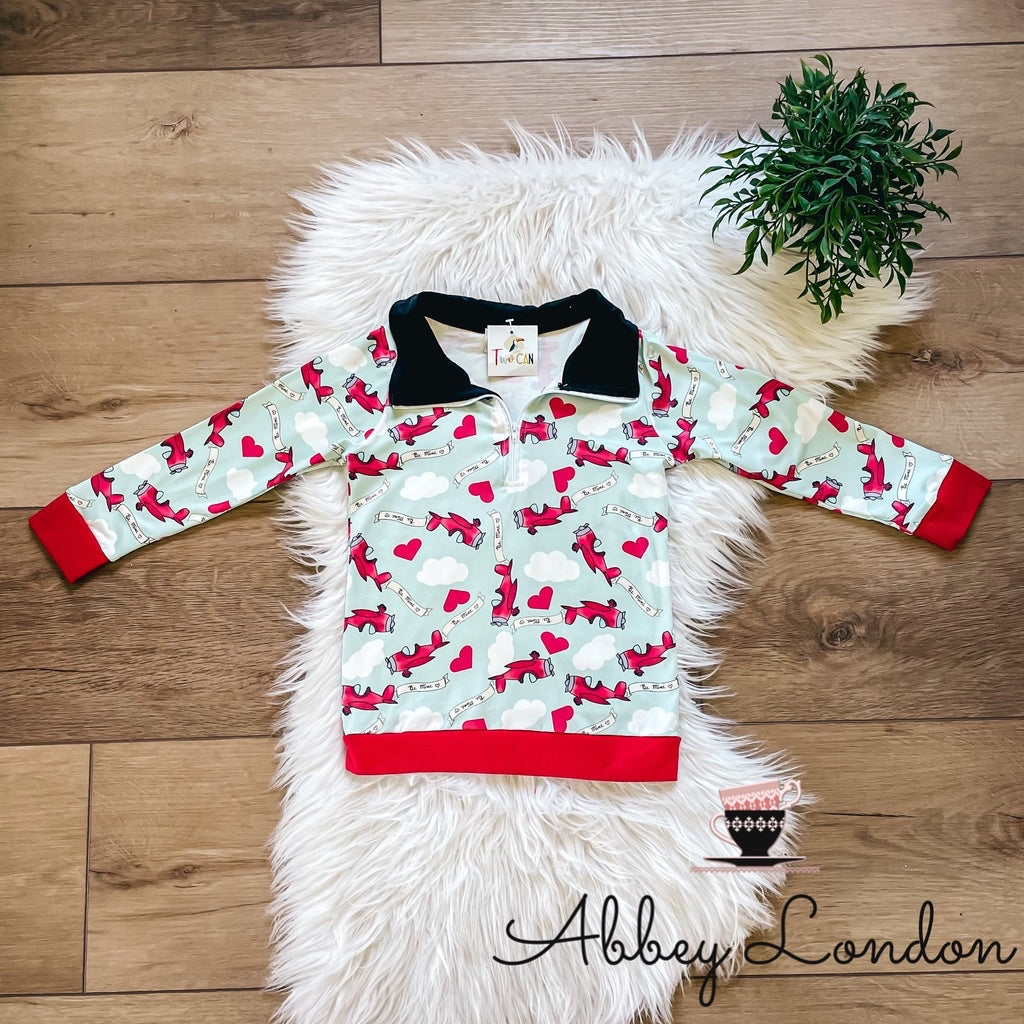 Be Mine Red Baron Quarter Zip by TwoCan