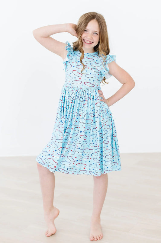 Miss Americana (Mila’s Version) Flutter Sleeve Twirl Dress by Mila & Rose