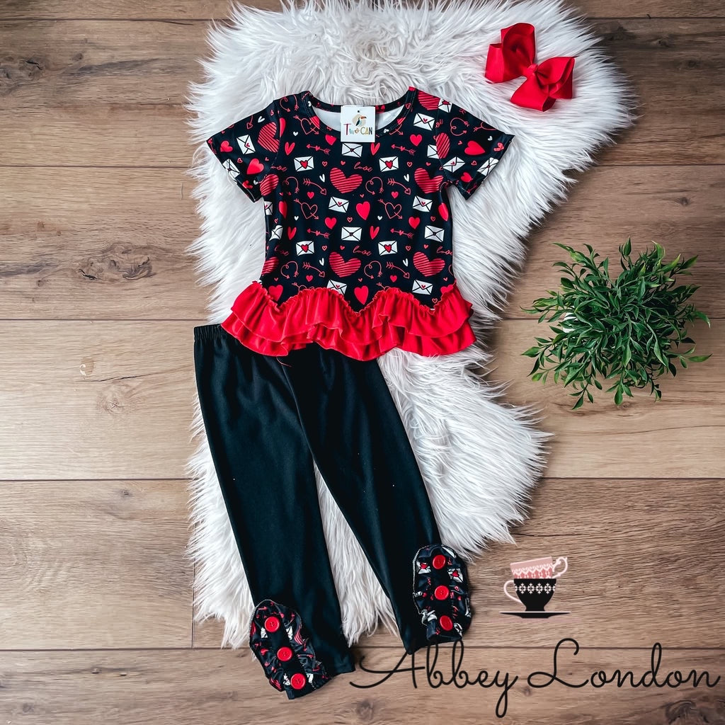 Love Letters Pant Set by TwoCan
