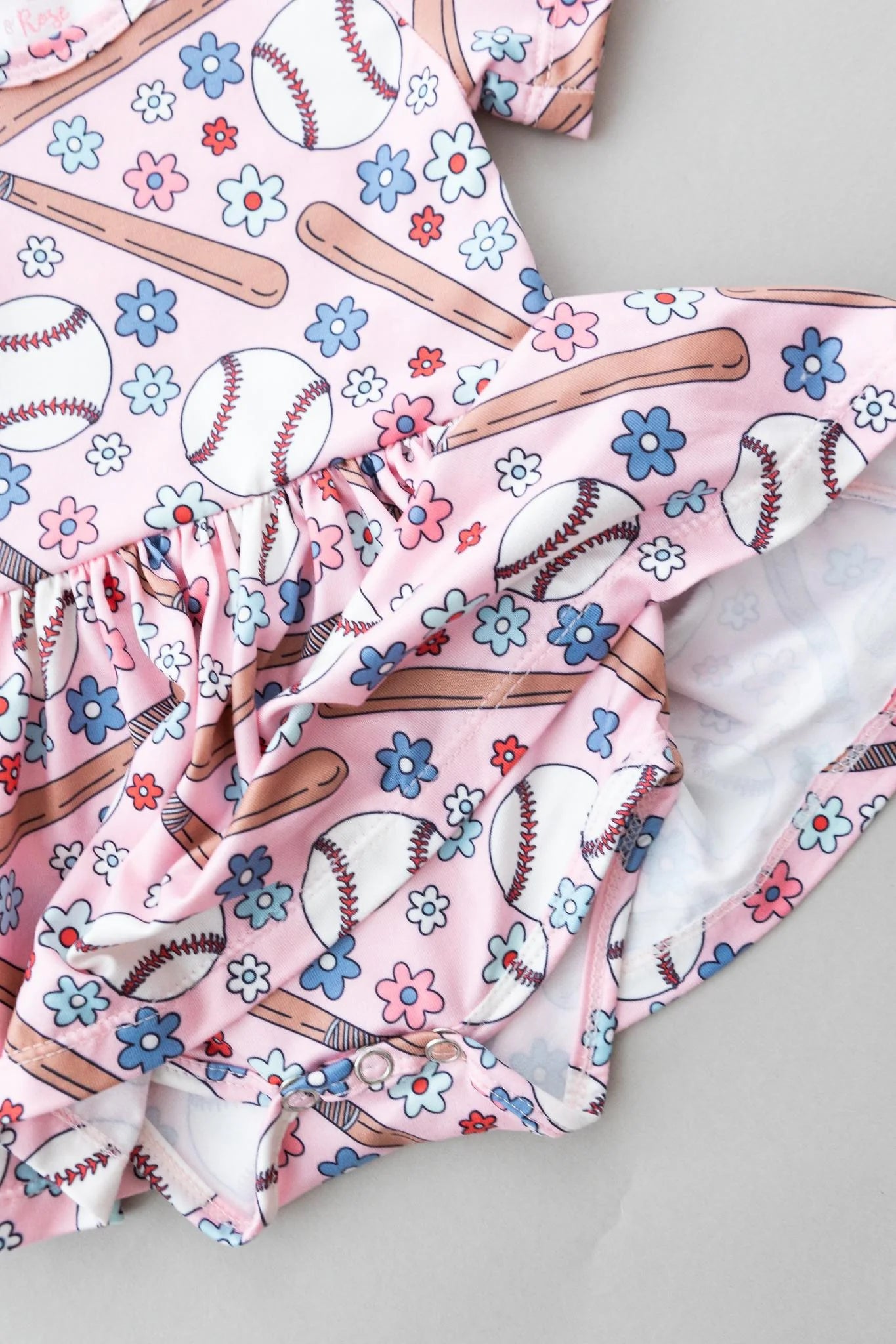Batter Up Twirl Bodysuit by Mila & Rose