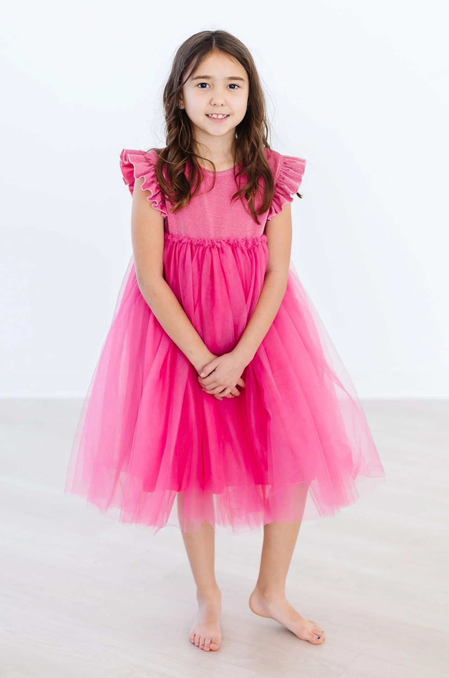 Hot Pink Shimmer Tutu Dress by Mila & Rose
