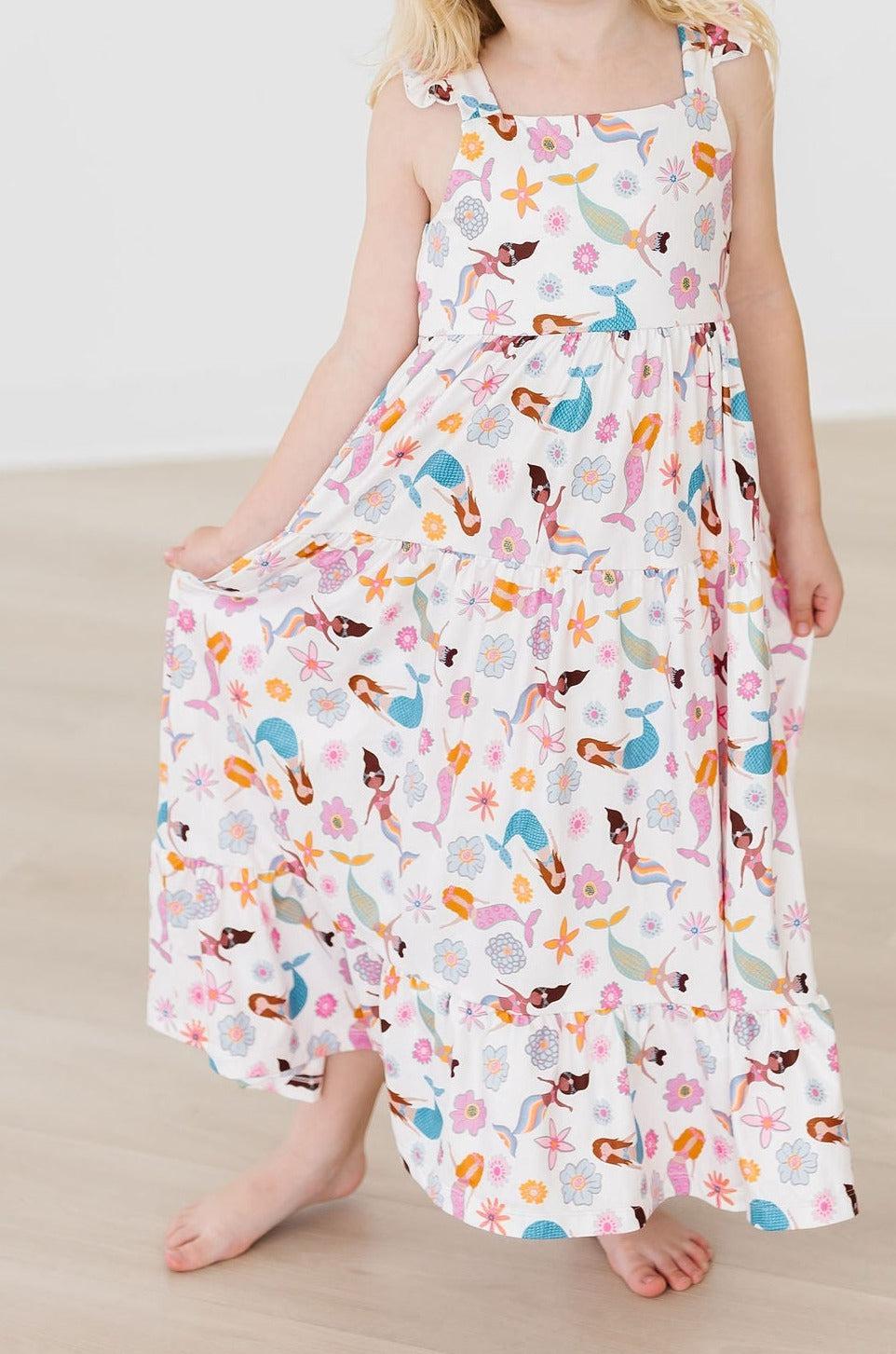 Mermaid Magic Ruffle Maxi Dress by Mila & Rose