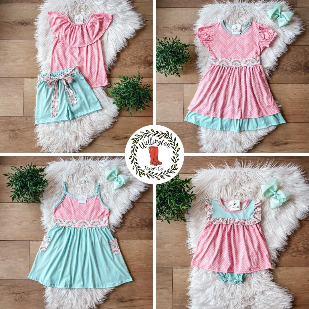 Pink Boho Infant Romper by Wellie Kate