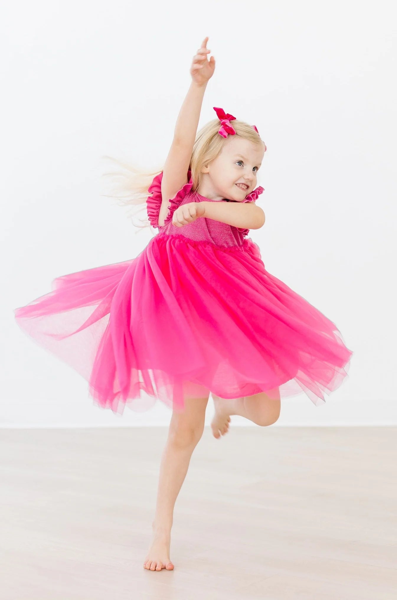 Hot Pink Shimmer Tutu Dress by Mila & Rose