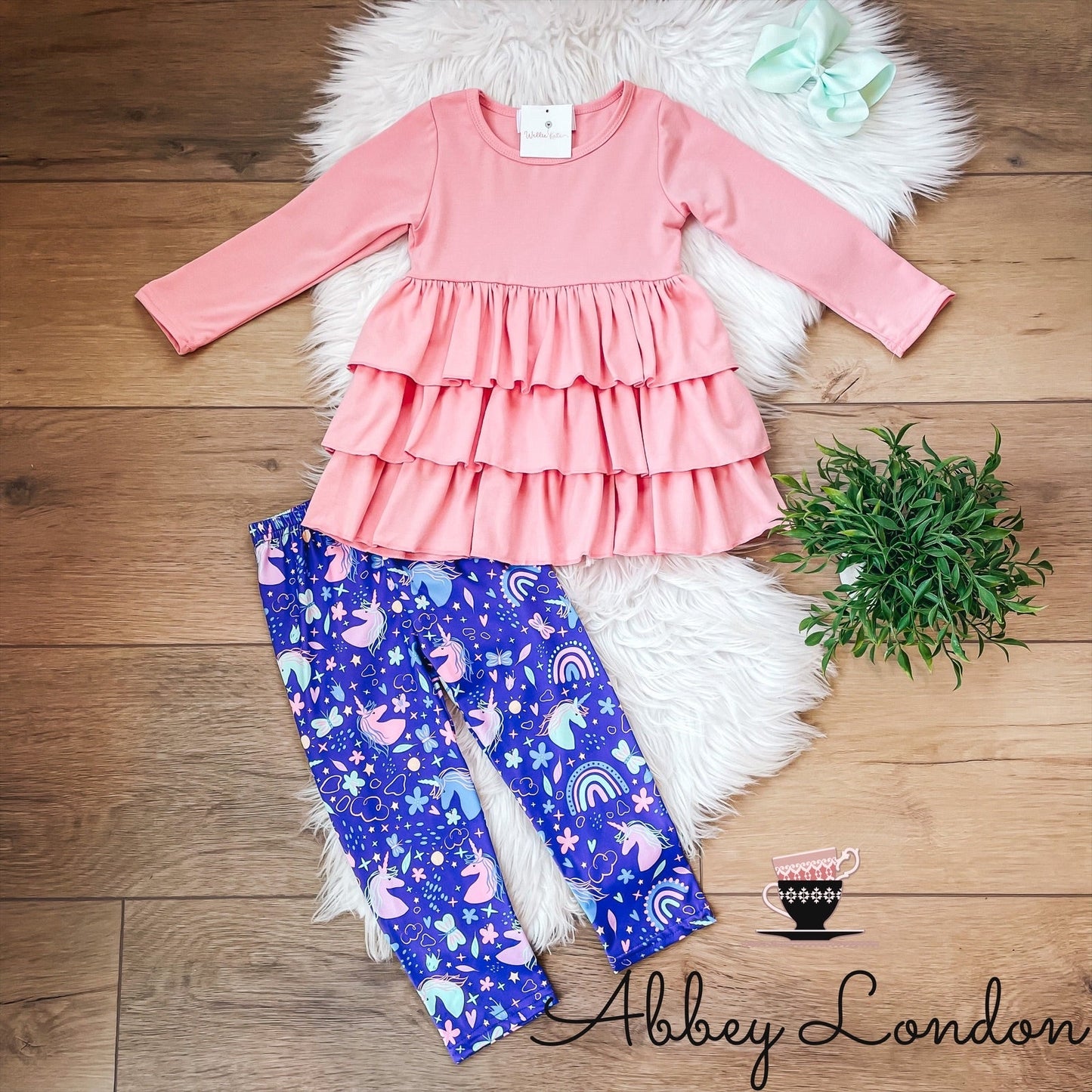 Unicorns Pant Set by Wellie Kate