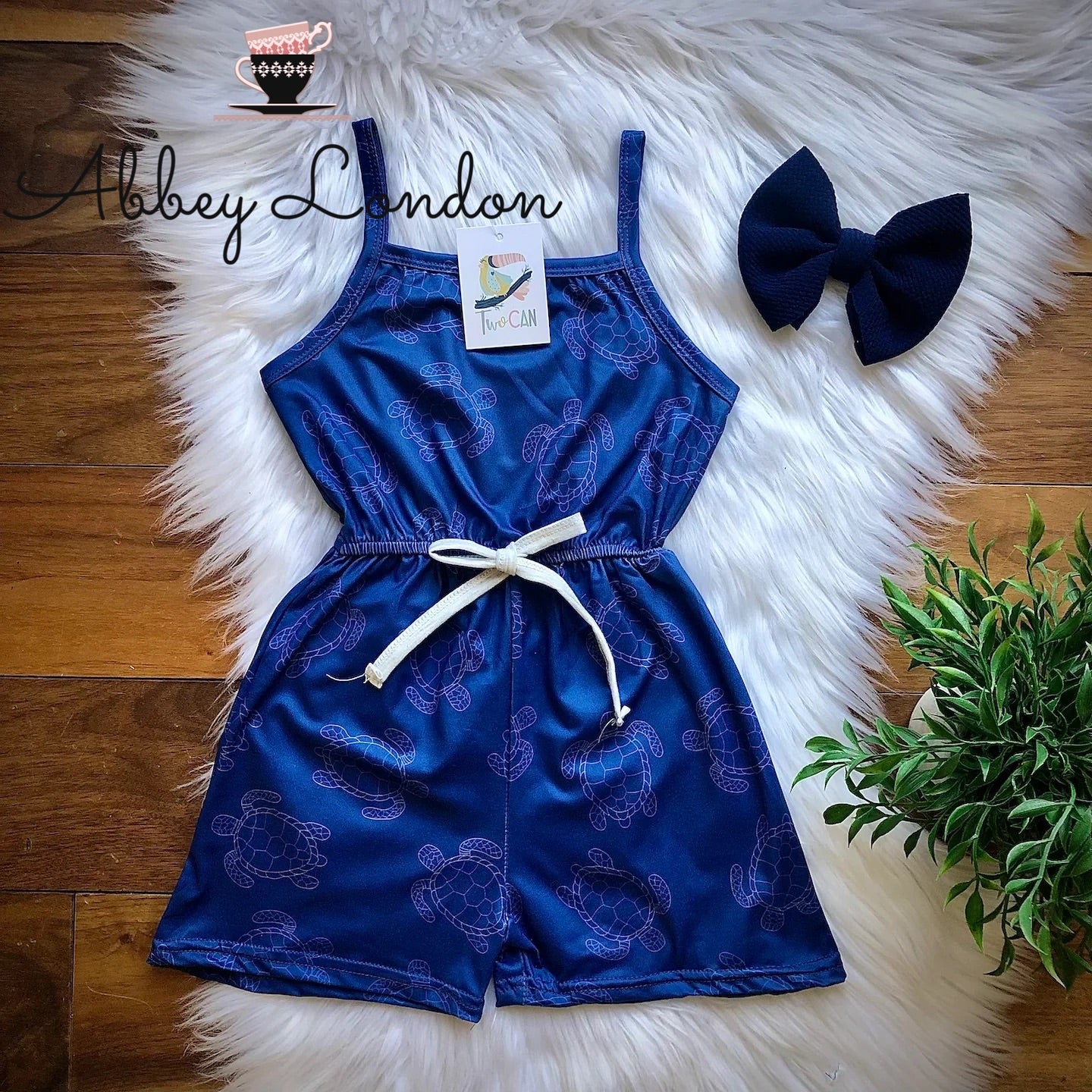 Blue Turtle Girl’s Romper by TwoCan