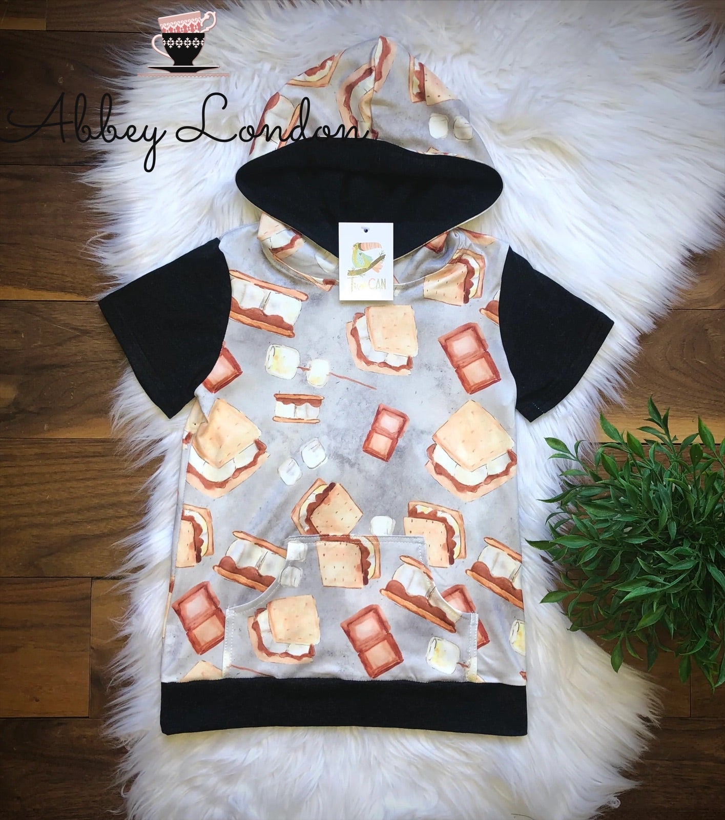 S’mores Short Sleeve Hoodie by TwoCan