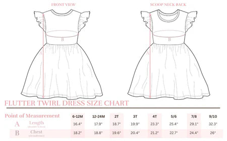 Castles & Rainbows Flutter Sleeve Twirl Dress by Mila & Rose