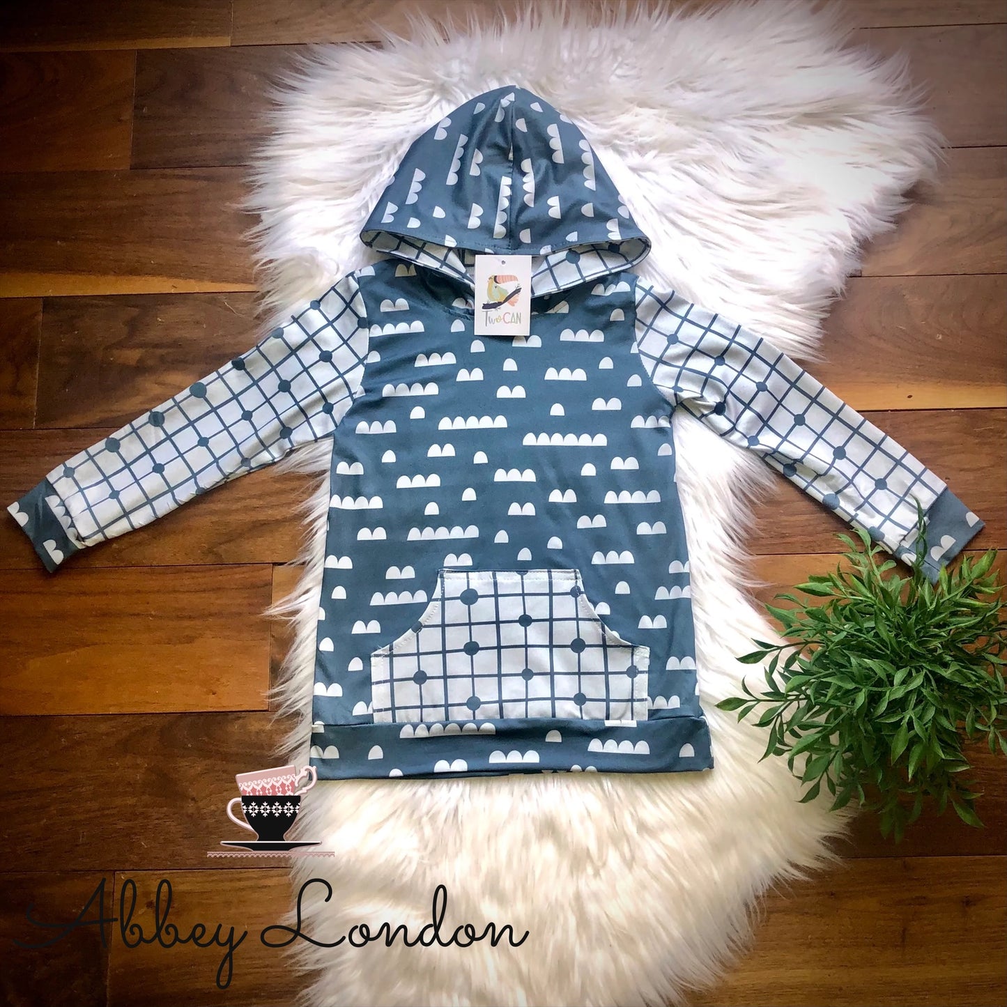 Grey Clouds Hoodie by TwoCan