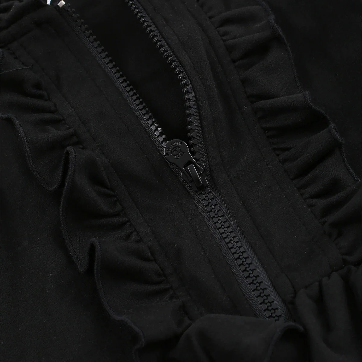 Black Ruffle Jacket by Okie & Lou