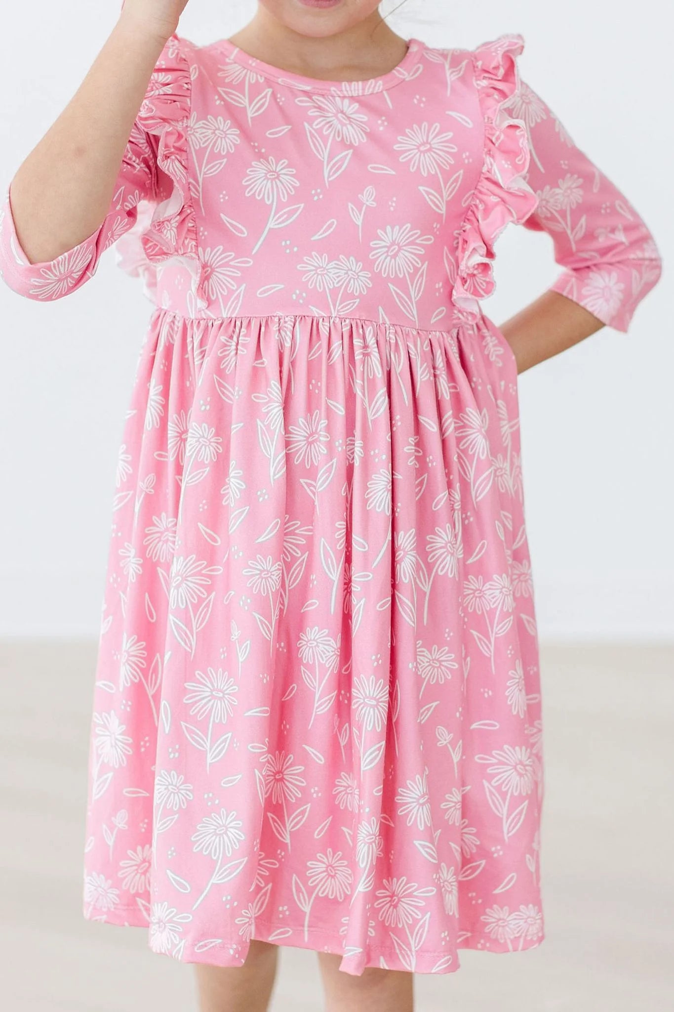 Dahlia Doodles Ruffle Twirl Dress by Mila & Rose