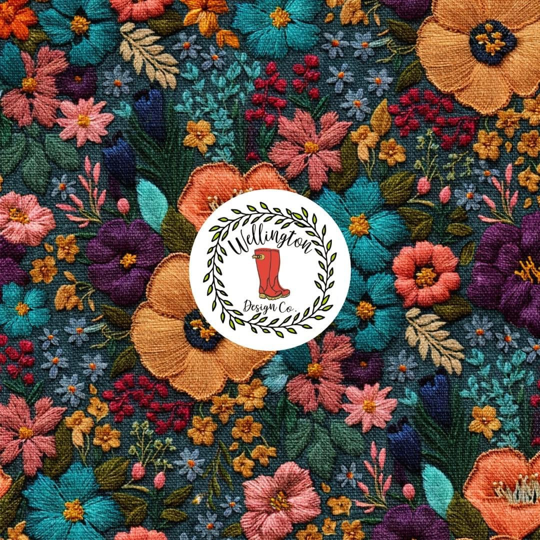 Embroidered Floral Dress by Wellie Kate