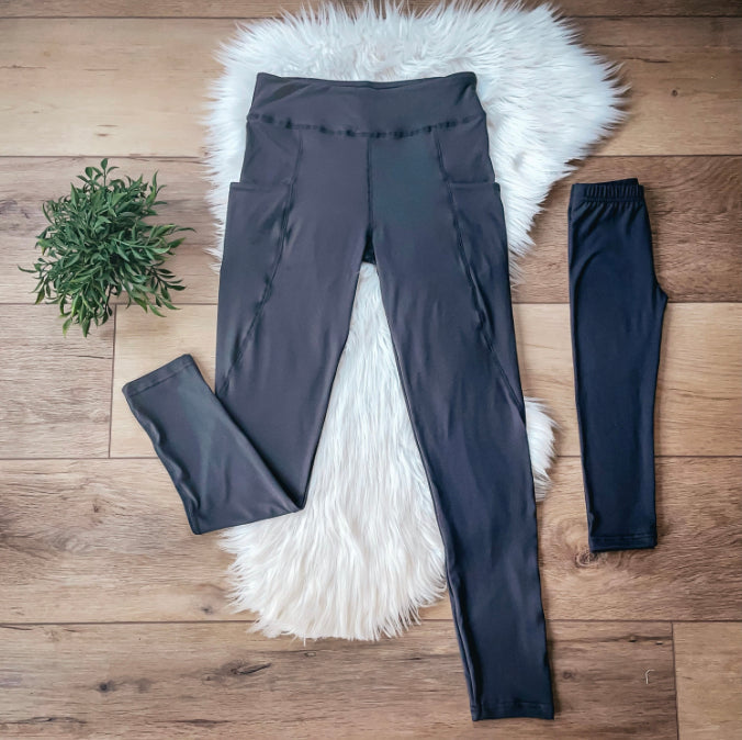 (Dark Grey) Toddler, Kids, Teen, Adult Leggings by Addy Cole