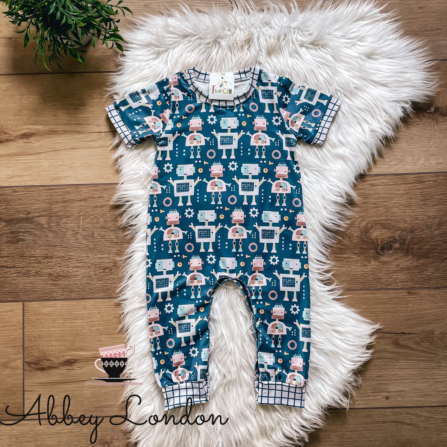 I’m a Little Robot Boy’s Infant Romper by TwoCan